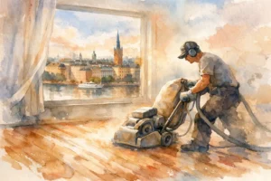 Slipa golv utan damm i Stockholm - så går det till